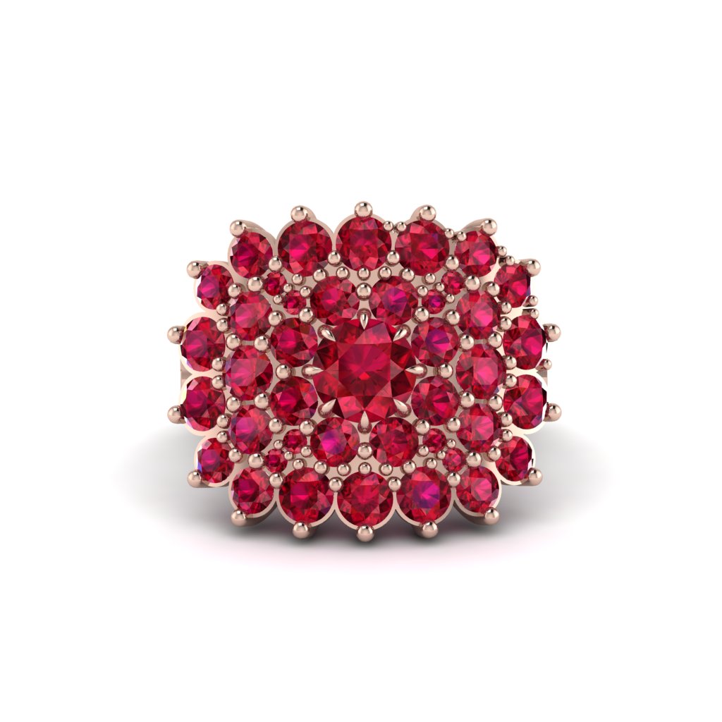 Ruby Enchanted Midnight Radiance Fashion Ring - Jacqueline No. 56