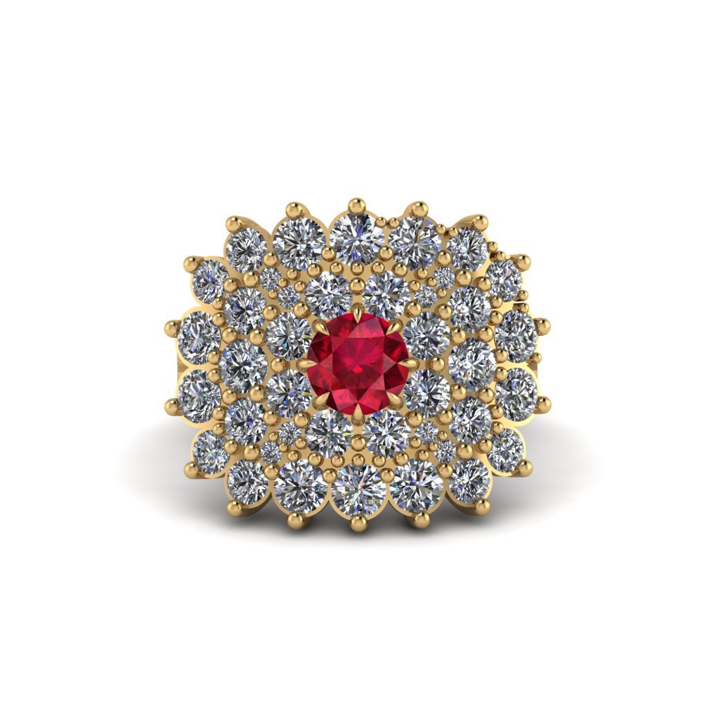 Ruby Enchanted Midnight Radiance Fashion Ring - Jacqueline No. 10