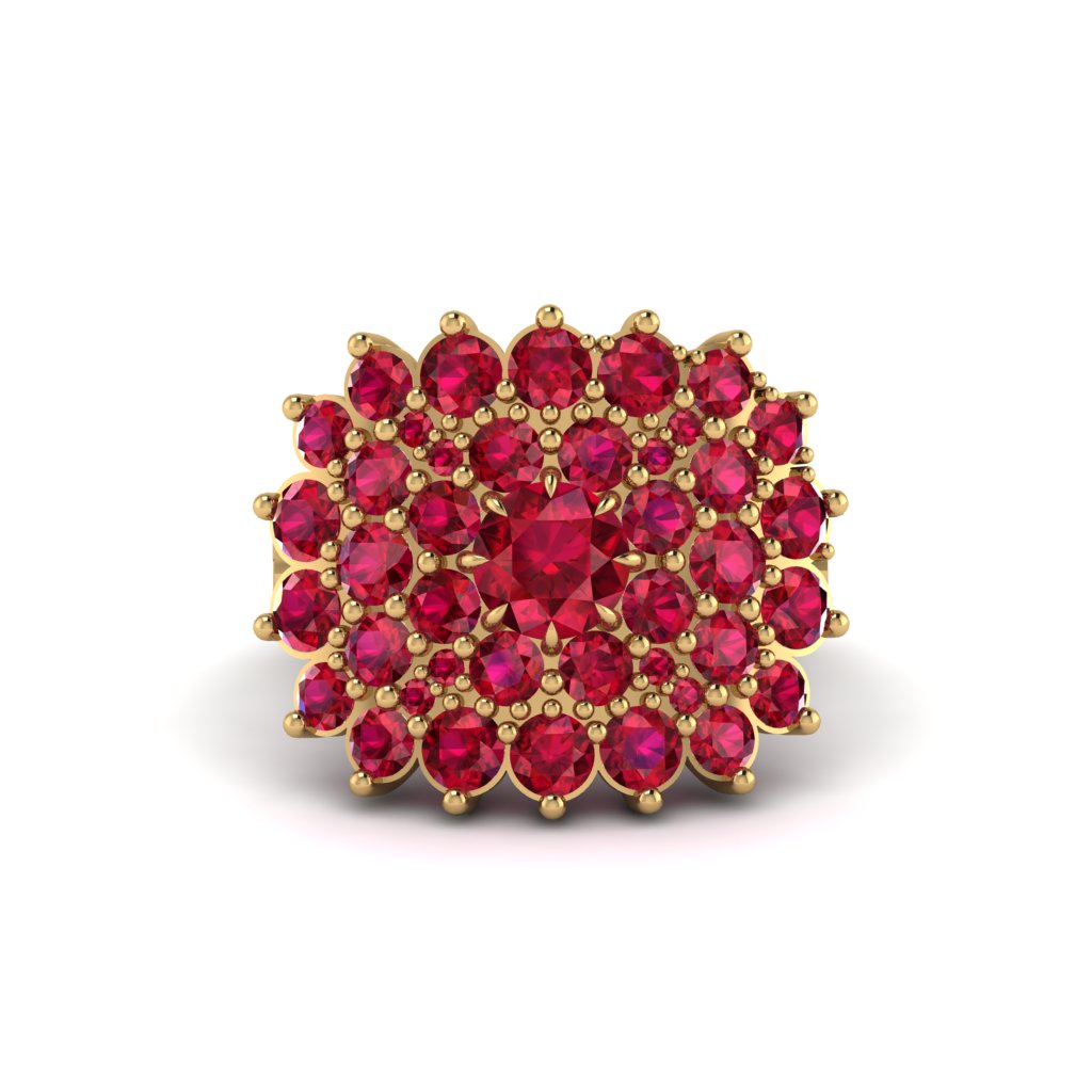 Ruby Enchanted Midnight Radiance Fashion Ring - Jacqueline No. 55