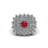 Ruby Enchanted Midnight Radiance Fashion Ring - Jacqueline No. 12