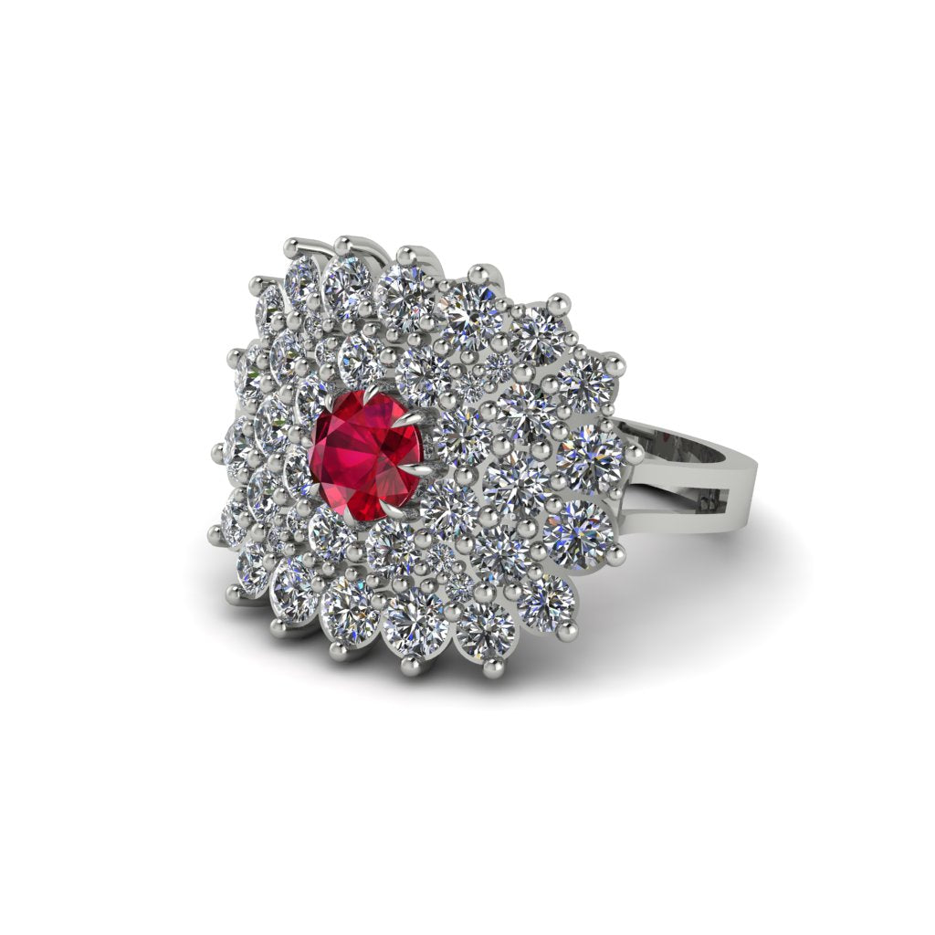 Ruby Enchanted Midnight Radiance Fashion Ring - Jacqueline No. 12