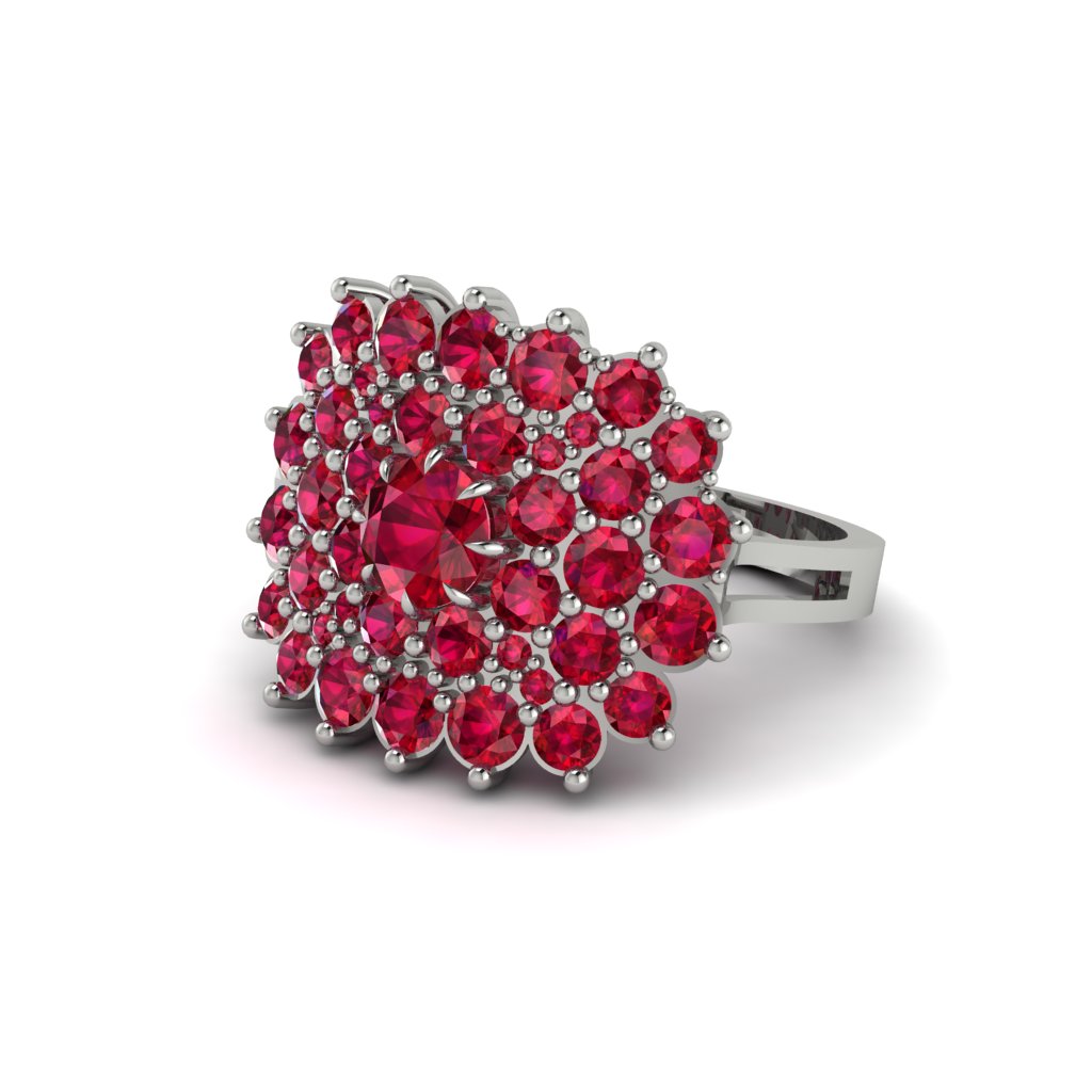 Ruby Enchanted Midnight Radiance Fashion Ring - Jacqueline No. 57