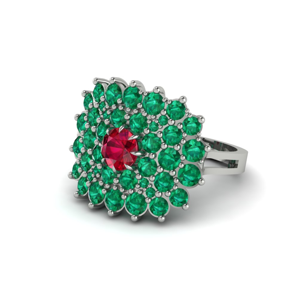 Ruby Enchanted Midnight Radiance Fashion Ring - Jacqueline No. 27