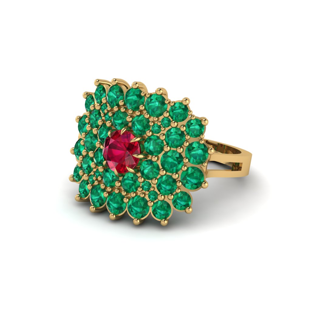 Ruby Enchanted Midnight Radiance Fashion Ring - Jacqueline No. 25