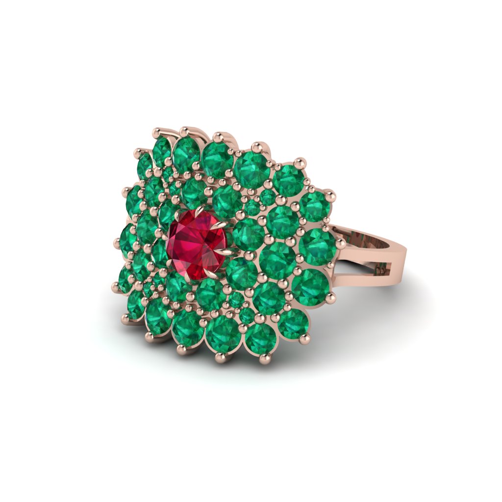 Ruby Enchanted Midnight Radiance Fashion Ring - Jacqueline No. 26