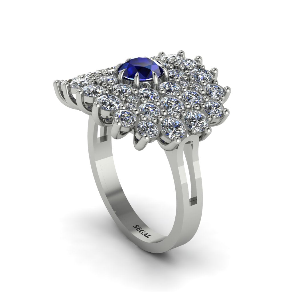 Sapphire Enchanted Midnight Radiance Fashion Ring - Jacqueline No. 15