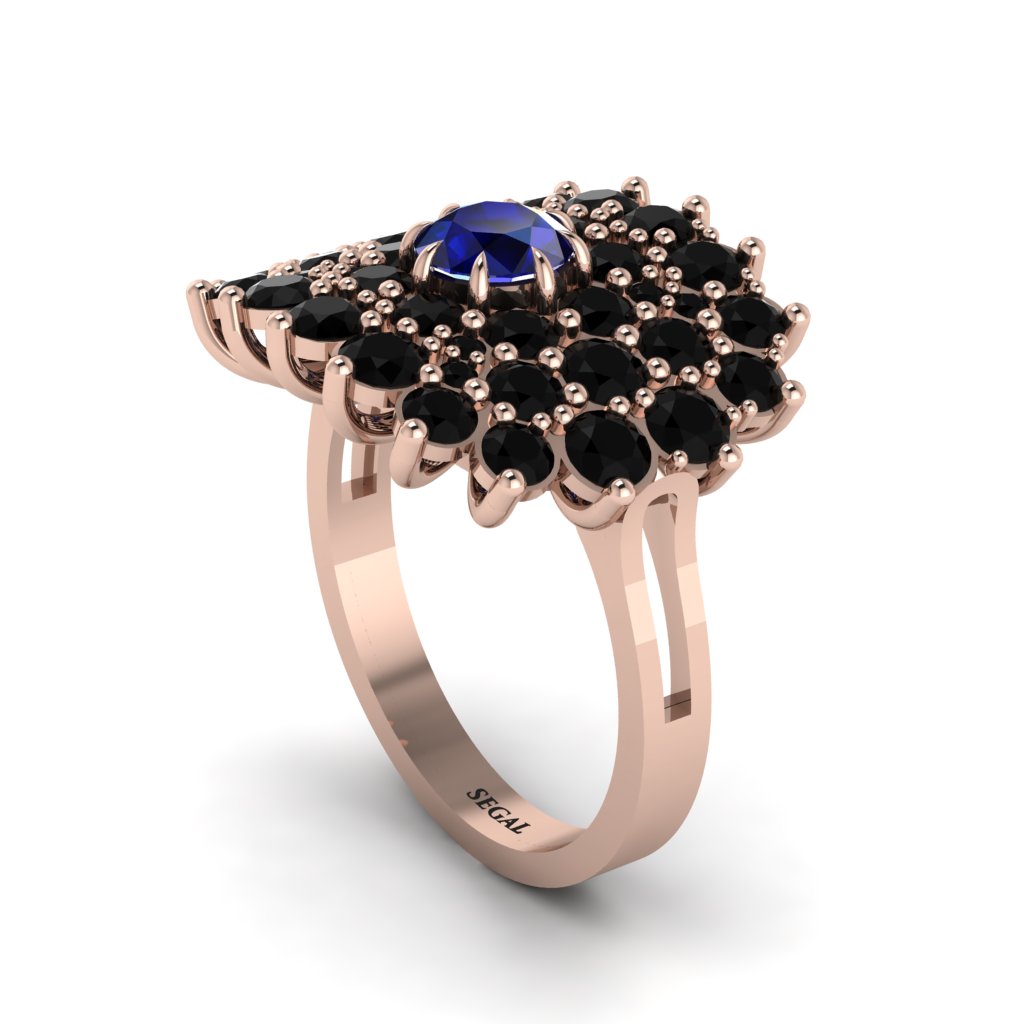 Sapphire Enchanted Midnight Radiance Fashion Ring - Jacqueline No. 44