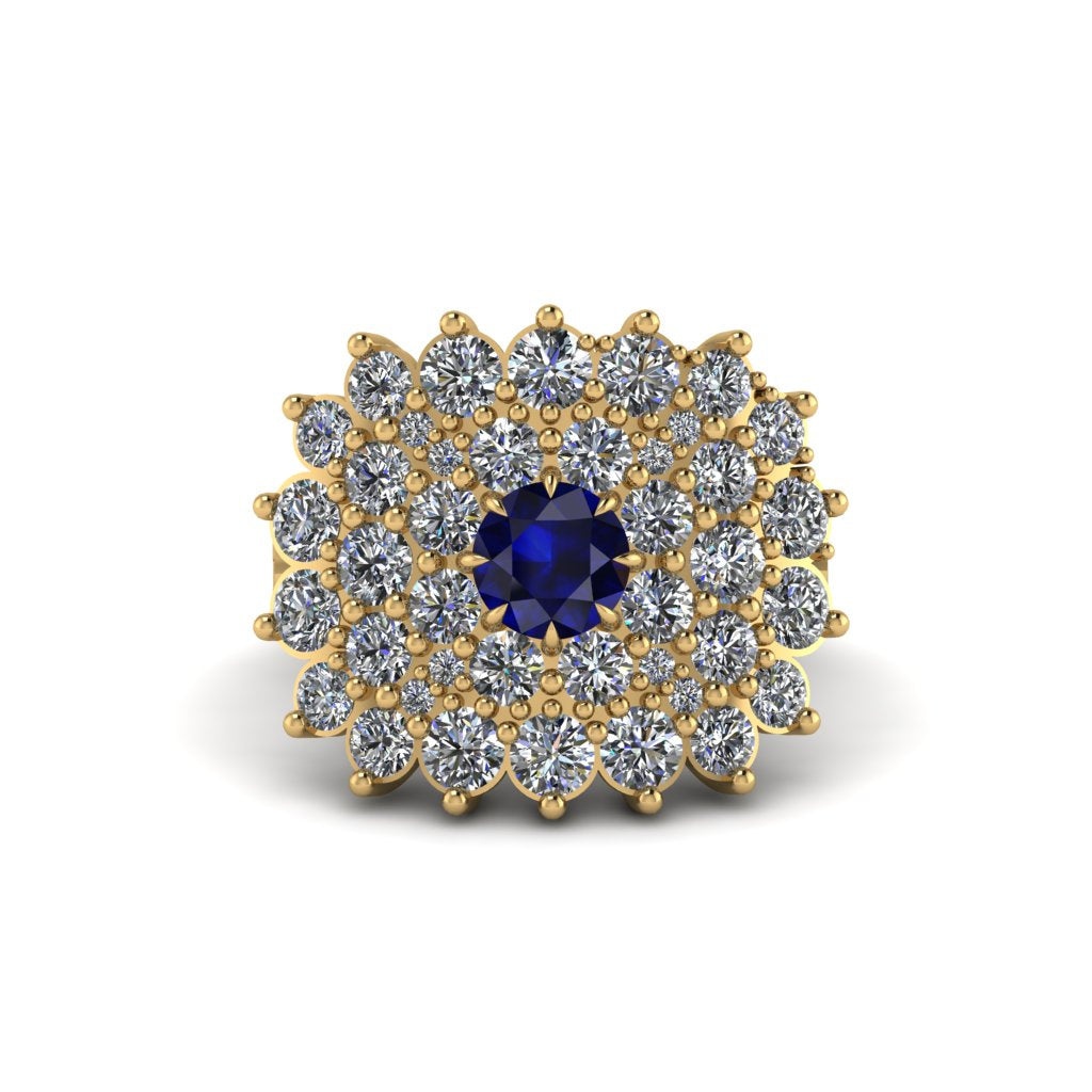 Sapphire Enchanted Midnight Radiance Fashion Ring - Jacqueline No. 13