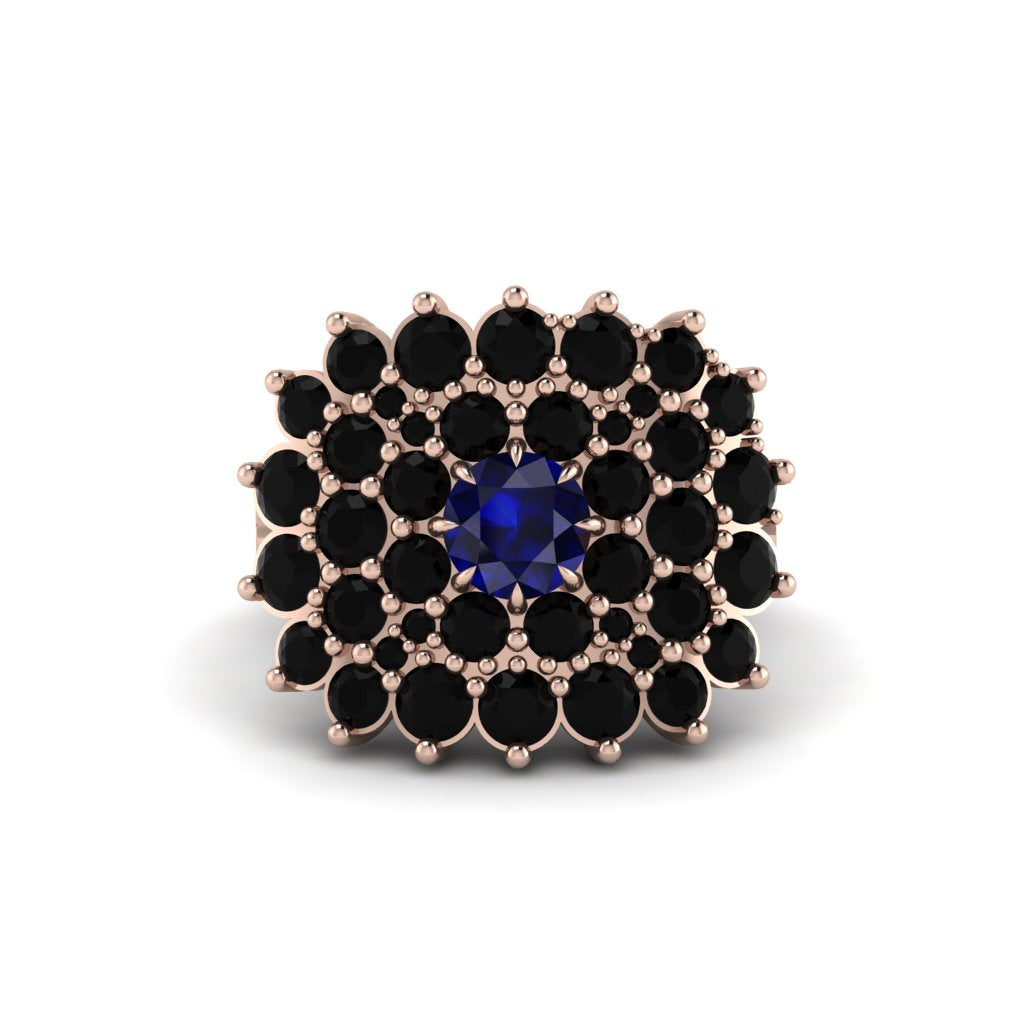 Sapphire Enchanted Midnight Radiance Fashion Ring - Jacqueline No. 44