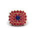 Sapphire Enchanted Midnight Radiance Fashion Ring - Jacqueline No. 58