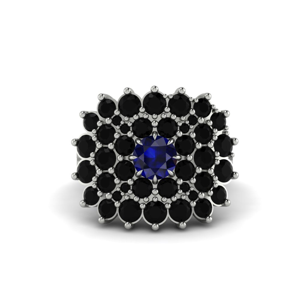 Sapphire Enchanted Midnight Radiance Fashion Ring - Jacqueline No. 45