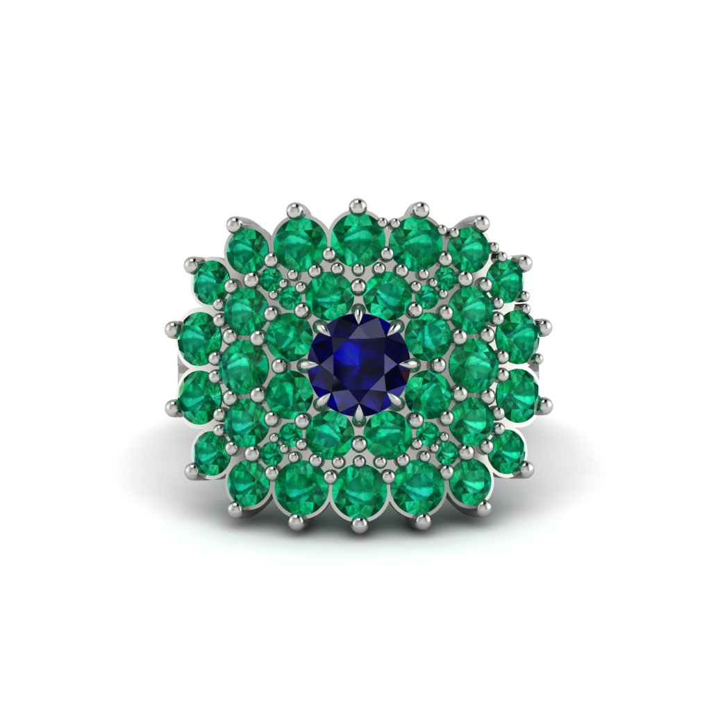 Sapphire Enchanted Midnight Radiance Fashion Ring - Jacqueline No. 30