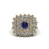 Sapphire Enchanted Midnight Radiance Fashion Ring - Jacqueline No. 13