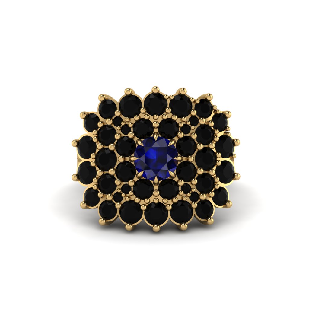 Sapphire Enchanted Midnight Radiance Fashion Ring - Jacqueline No. 43