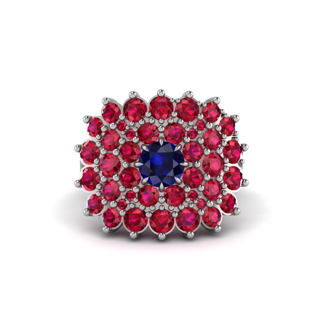 Sapphire Enchanted Midnight Radiance Fashion Ring - Jacqueline No. 60