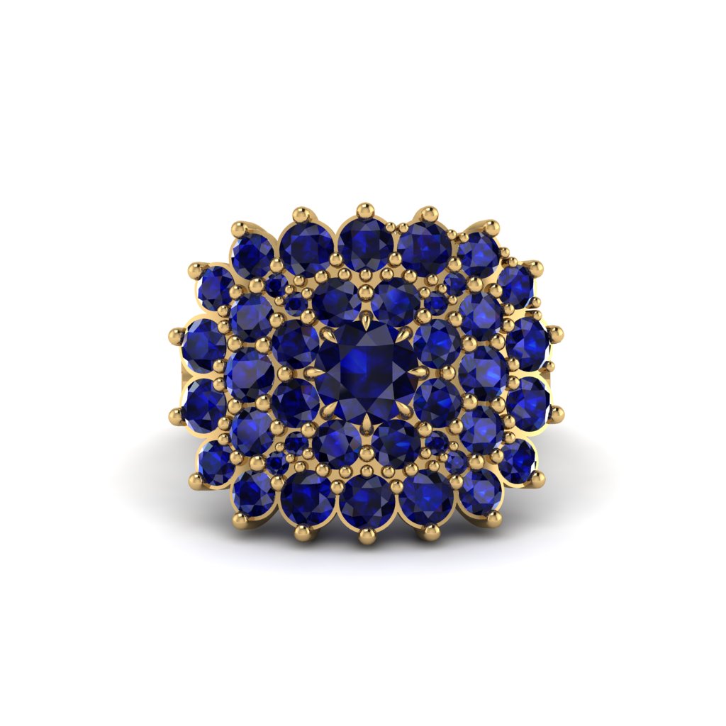 Sapphire Enchanted Midnight Radiance Fashion Ring - Jacqueline No. 73