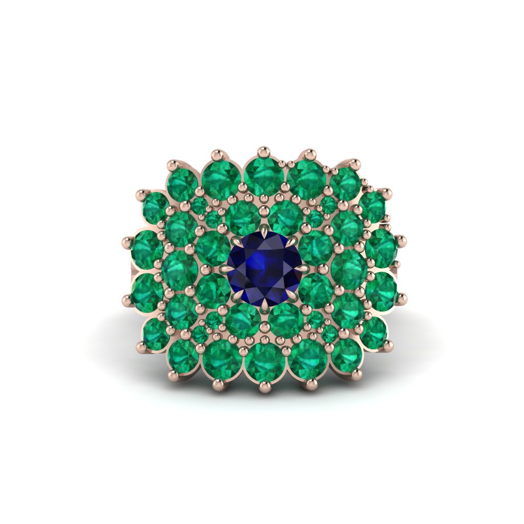 Sapphire Enchanted Midnight Radiance Fashion Ring - Jacqueline No. 29