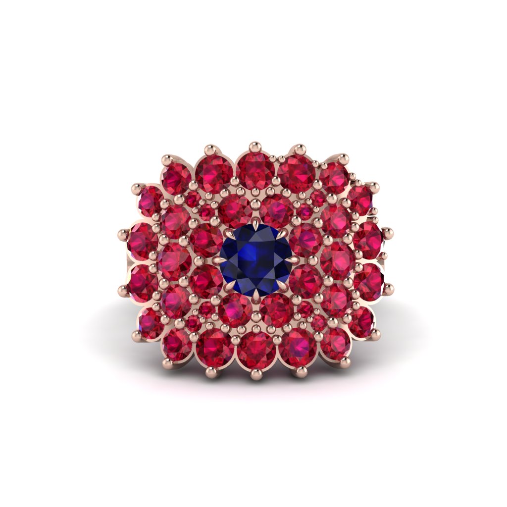 Sapphire Enchanted Midnight Radiance Fashion Ring - Jacqueline No. 59