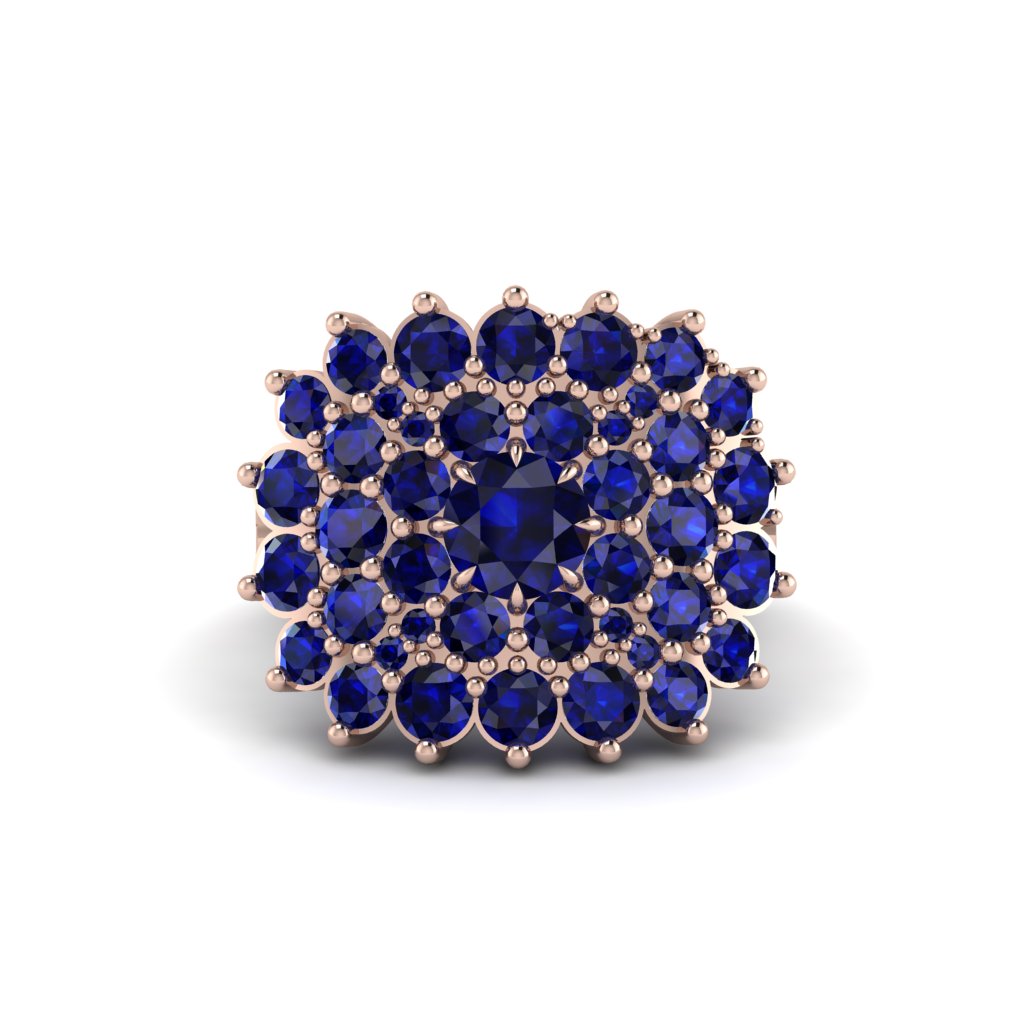 Sapphire Enchanted Midnight Radiance Fashion Ring - Jacqueline No. 74