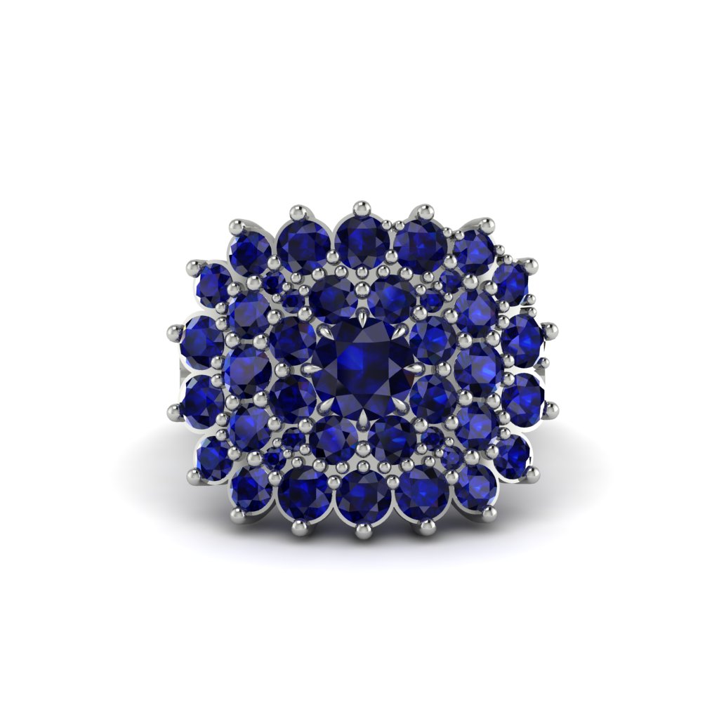 Sapphire Enchanted Midnight Radiance Fashion Ring - Jacqueline No. 75