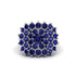 Sapphire Enchanted Midnight Radiance Fashion Ring - Jacqueline No. 75