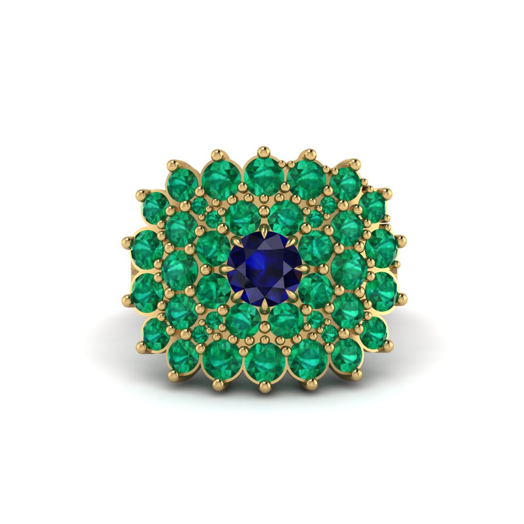 Sapphire Enchanted Midnight Radiance Fashion Ring - Jacqueline No. 28