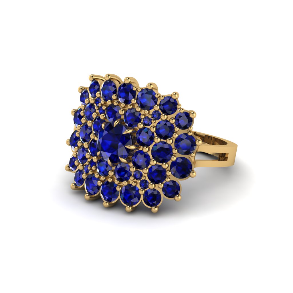 Sapphire Enchanted Midnight Radiance Fashion Ring - Jacqueline No. 73