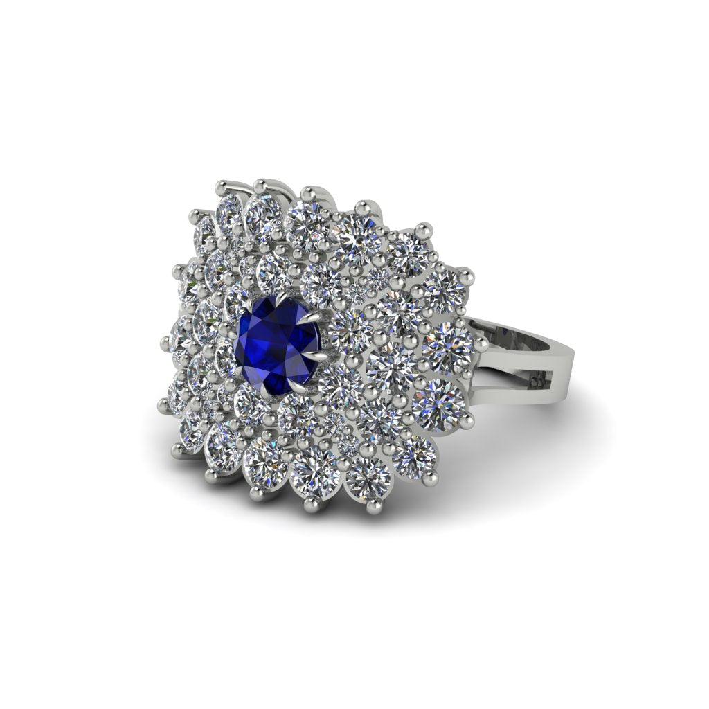 Sapphire Enchanted Midnight Radiance Fashion Ring - Jacqueline No. 15