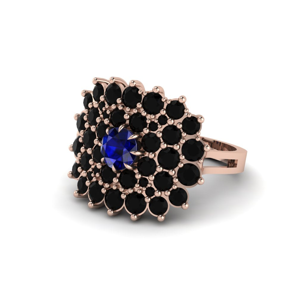 Sapphire Enchanted Midnight Radiance Fashion Ring - Jacqueline No. 44