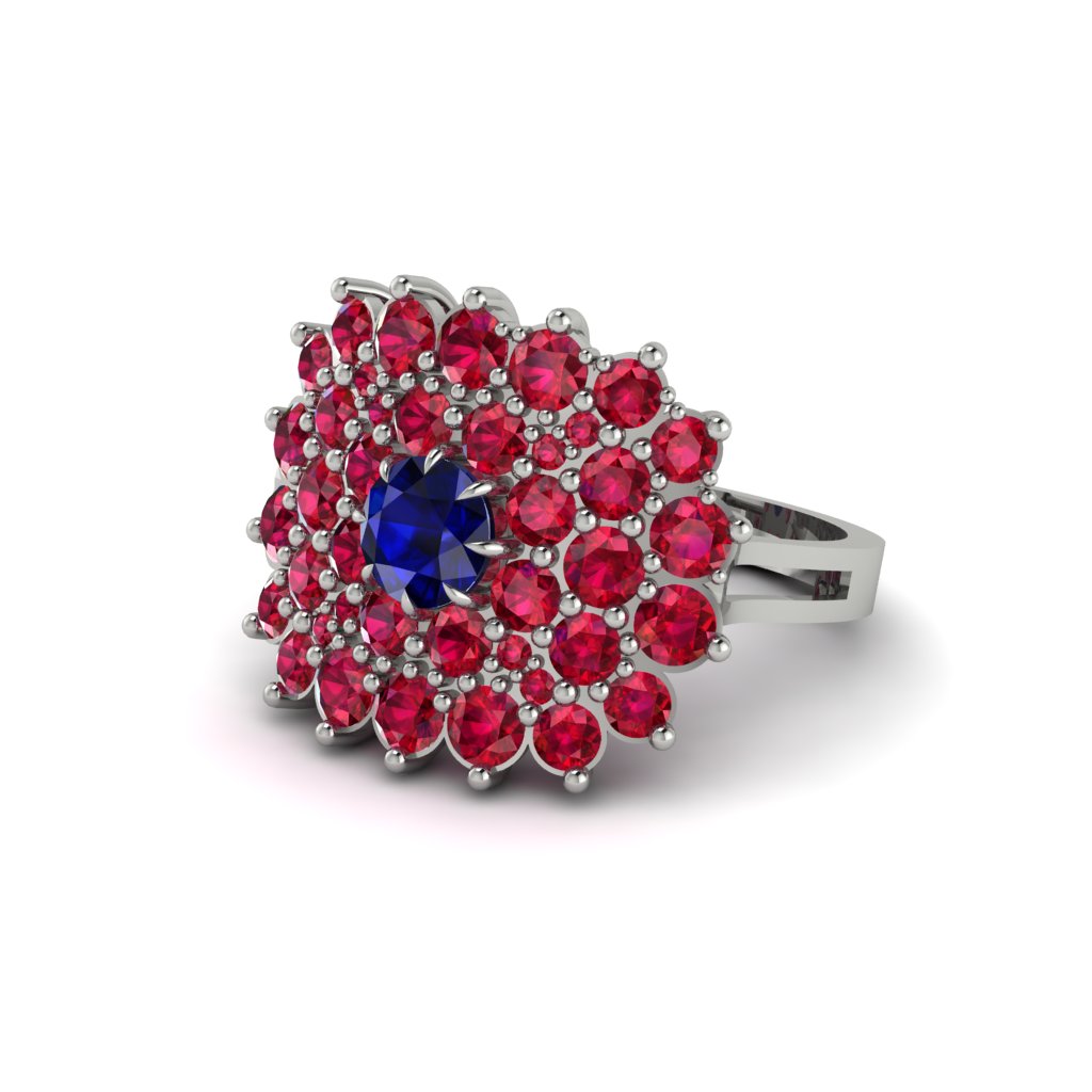 Sapphire Enchanted Midnight Radiance Fashion Ring - Jacqueline No. 60