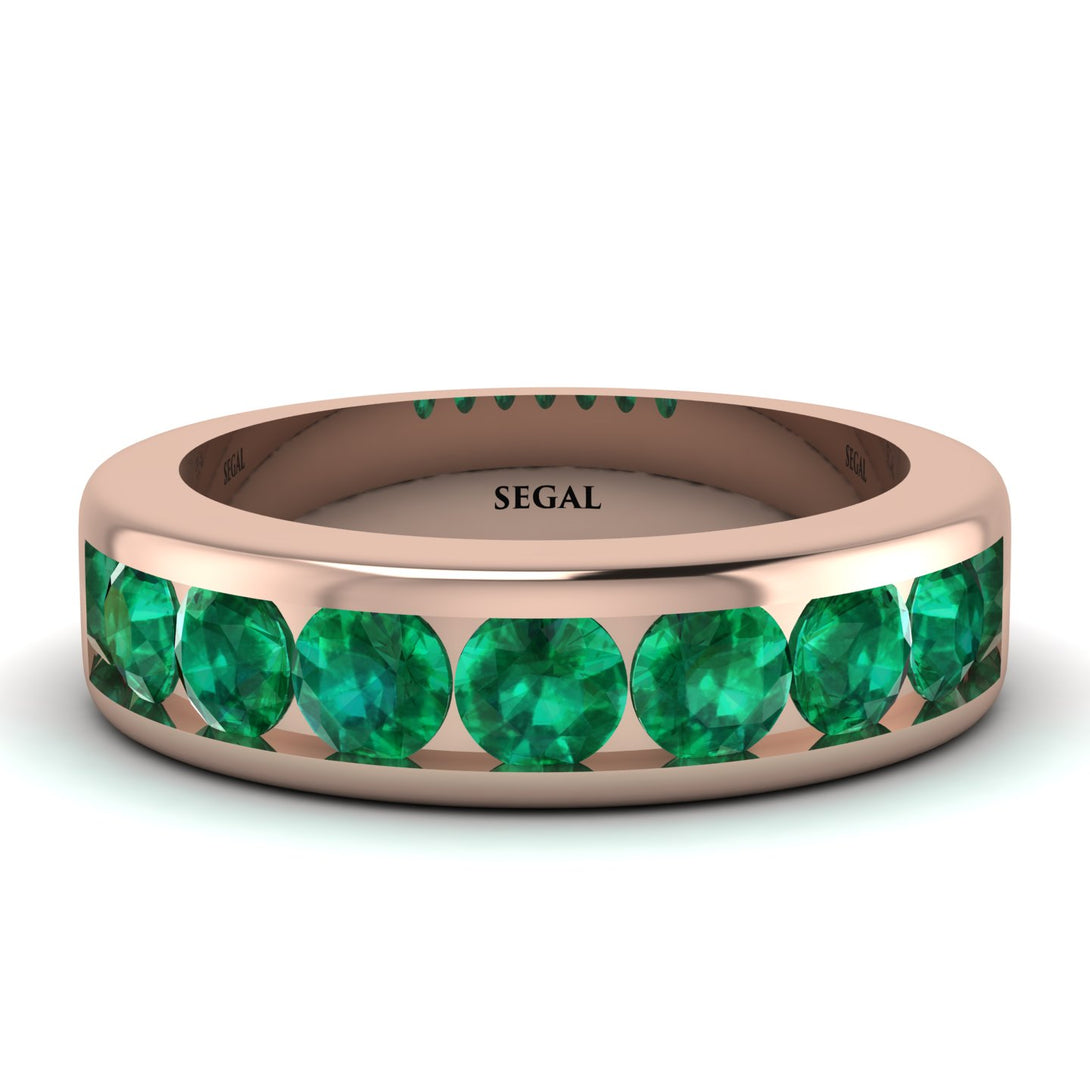 Emerald Eternal Brilliance Men's Wedding Ring - Jamie No. 5