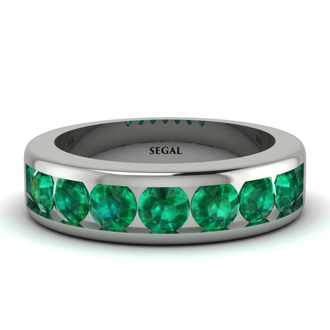 Emerald Eternal Brilliance Men's Wedding Ring - Jamie No. 6