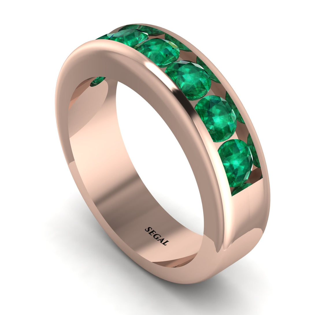 Emerald Eternal Brilliance Men's Wedding Ring - Jamie No. 5