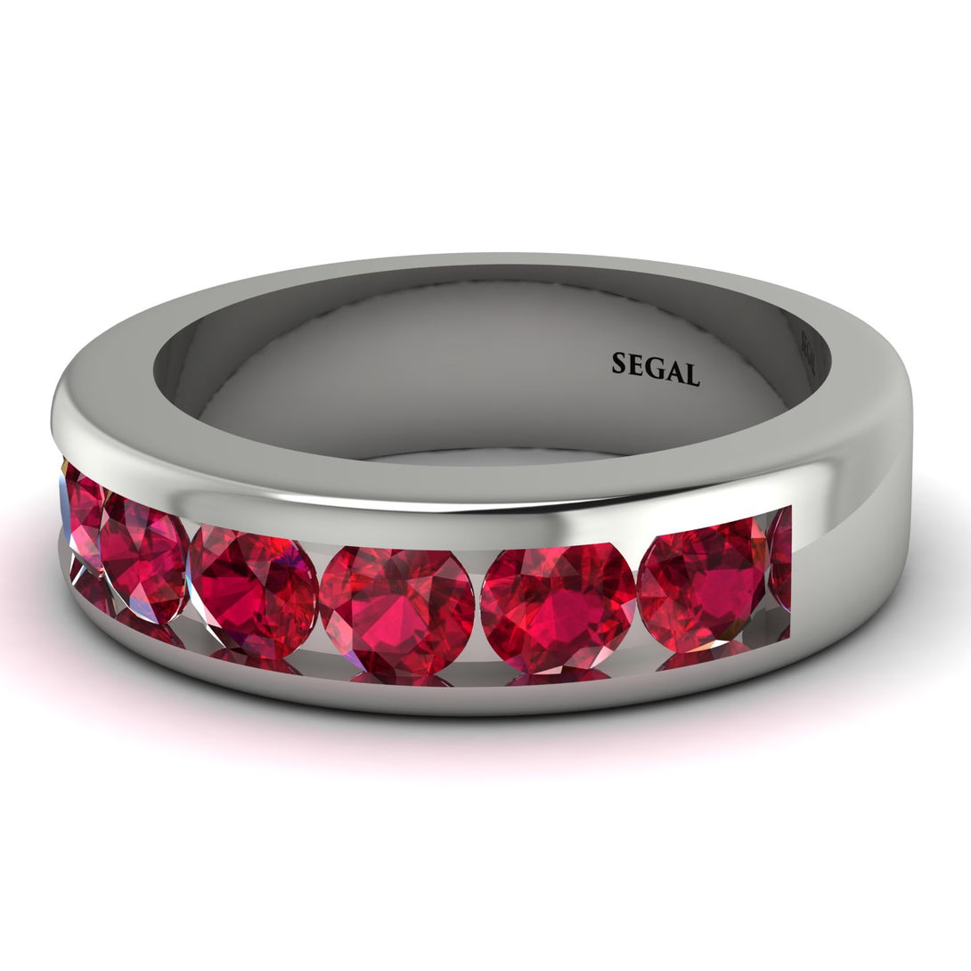 Ruby Eternal Brilliance Men's Wedding Ring - Jamie No. 12