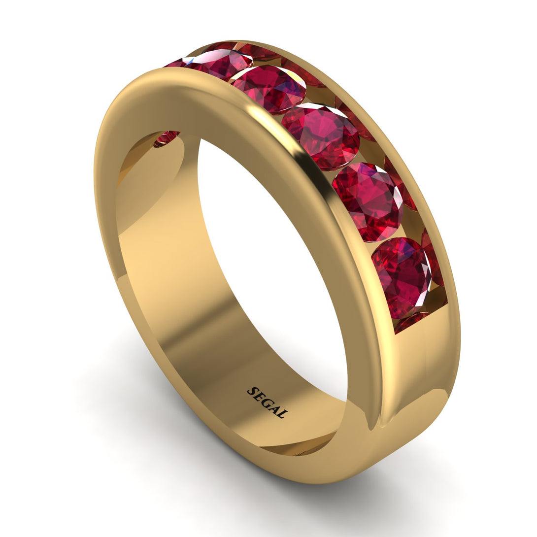 Ruby Eternal Brilliance Men's Wedding Ring - Jamie No. 10