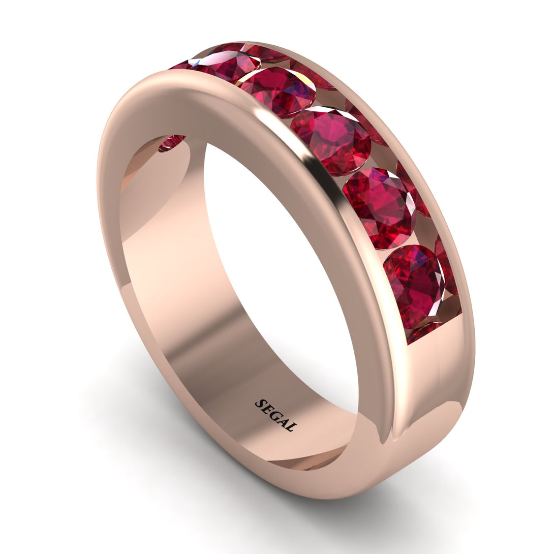 Ruby Eternal Brilliance Men's Wedding Ring - Jamie No. 11