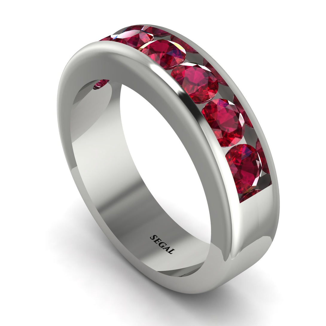 Ruby Eternal Brilliance Men's Wedding Ring - Jamie No. 12
