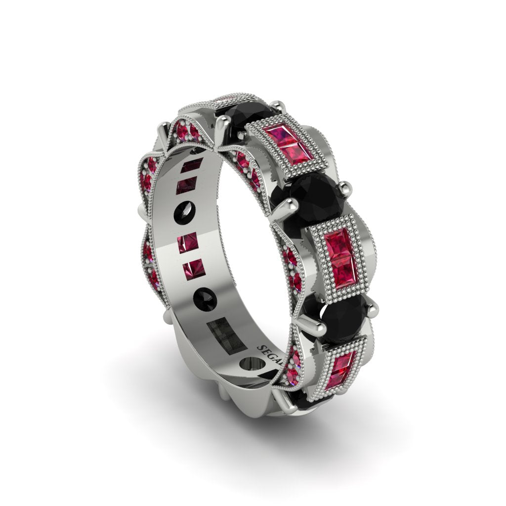 Black Diamond Eternal Elegance Wedding Ring - Rosemary No. 54