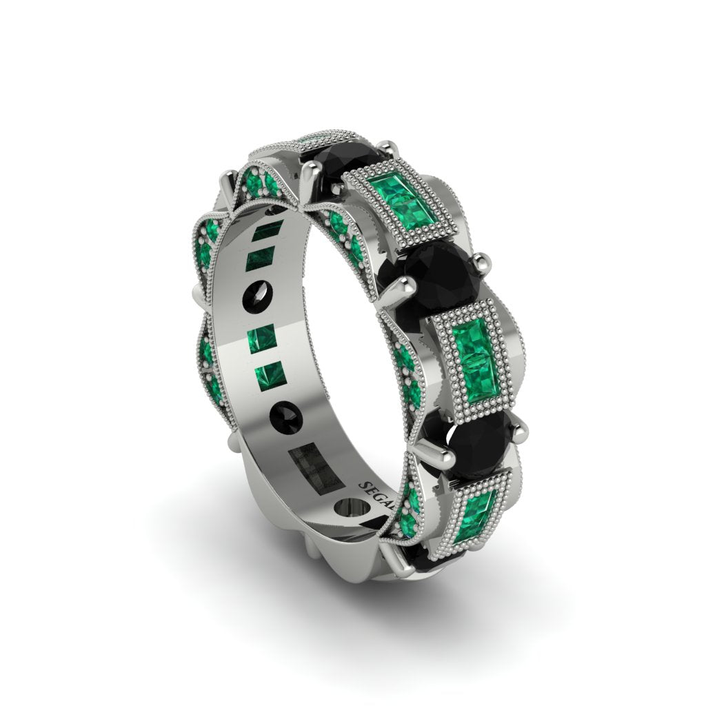Black Diamond Eternal Elegance Wedding Ring - Rosemary No. 24