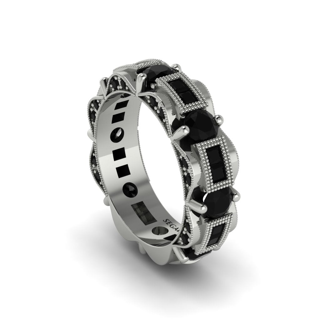 Black Diamond Eternal Elegance Wedding Ring - Rosemary No. 39