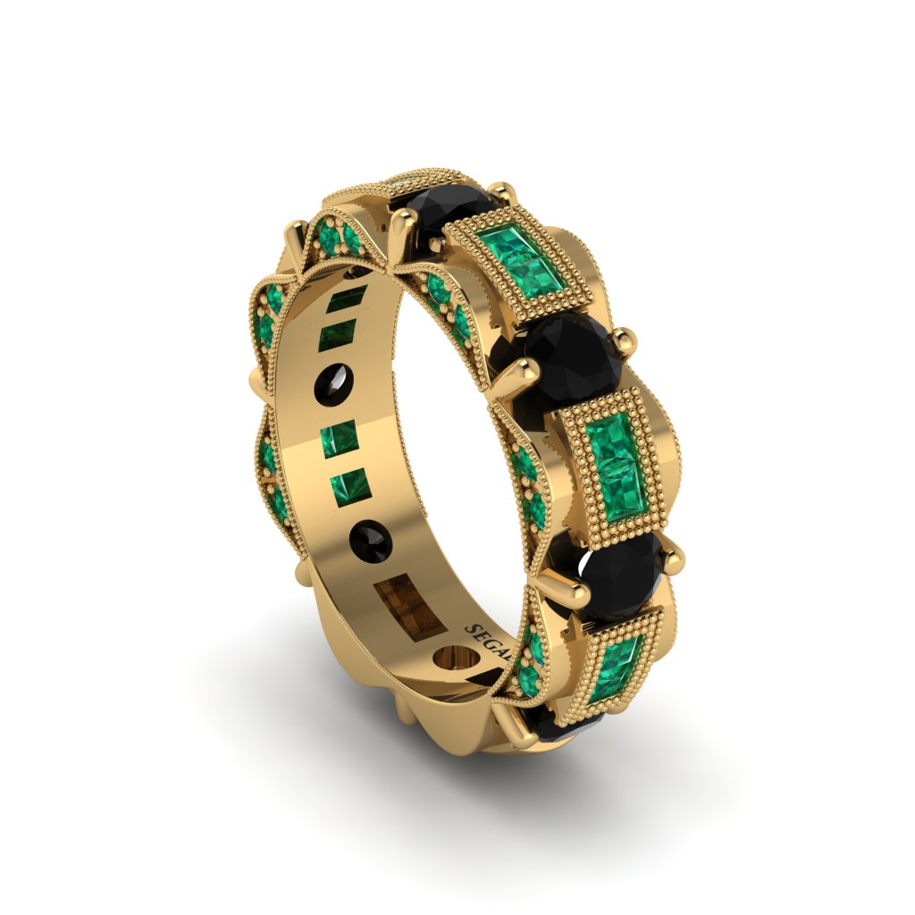 Black Diamond Eternal Elegance Wedding Ring - Rosemary No. 22