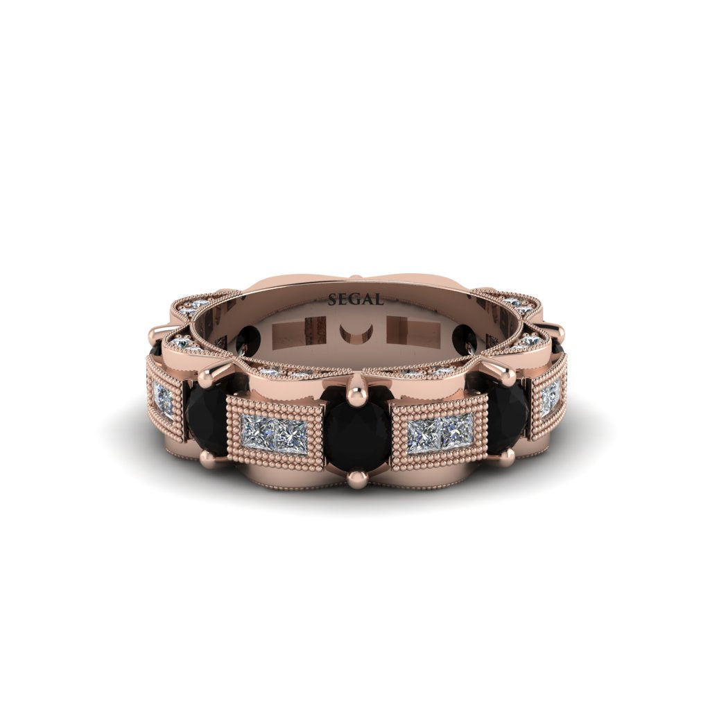 Black Diamond Eternal Elegance Wedding Ring - Rosemary No. 8