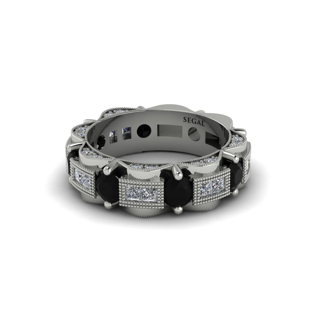 Black Diamond Eternal Elegance Wedding Ring - Rosemary No. 9