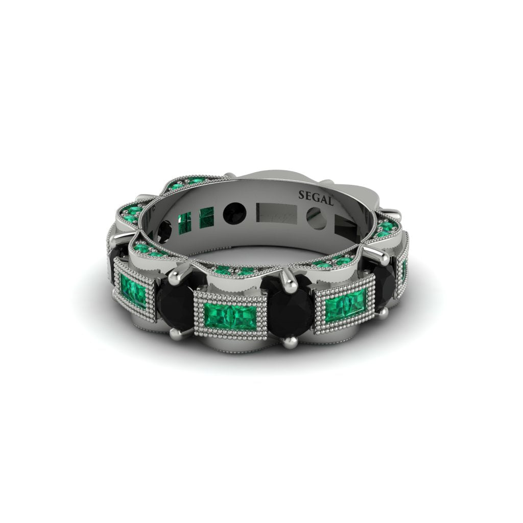 Black Diamond Eternal Elegance Wedding Ring - Rosemary No. 24
