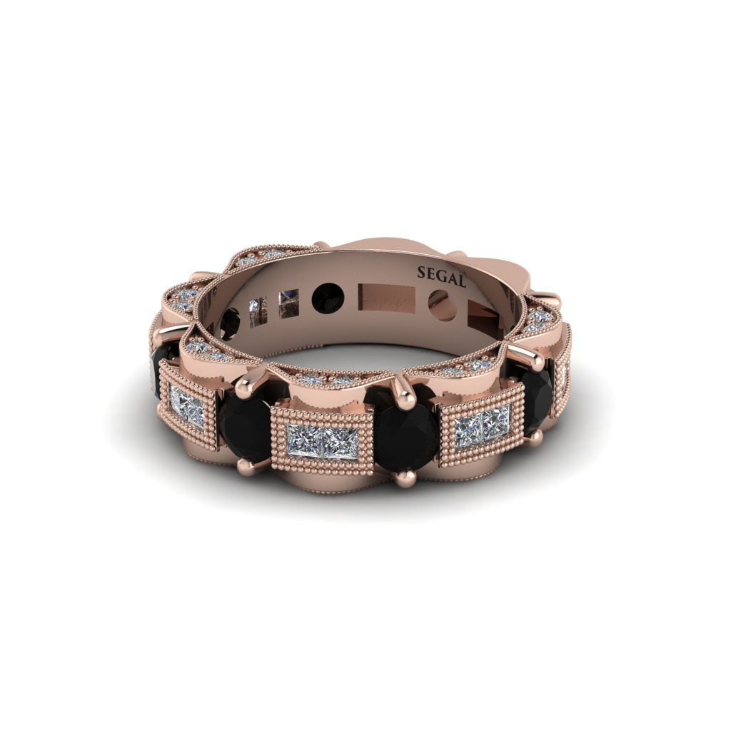 Black Diamond Eternal Elegance Wedding Ring - Rosemary No. 8