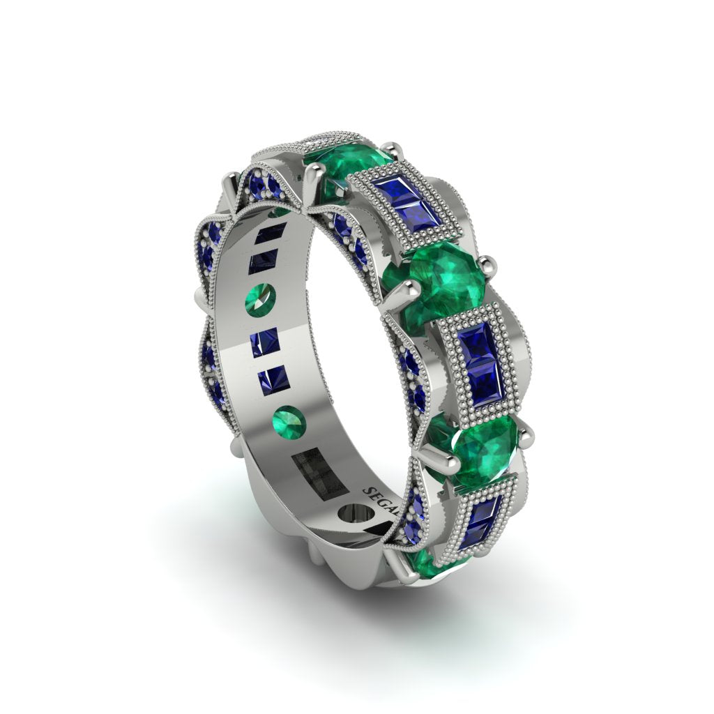 Emerald Eternal Elegance Wedding Ring - Rosemary No. 66