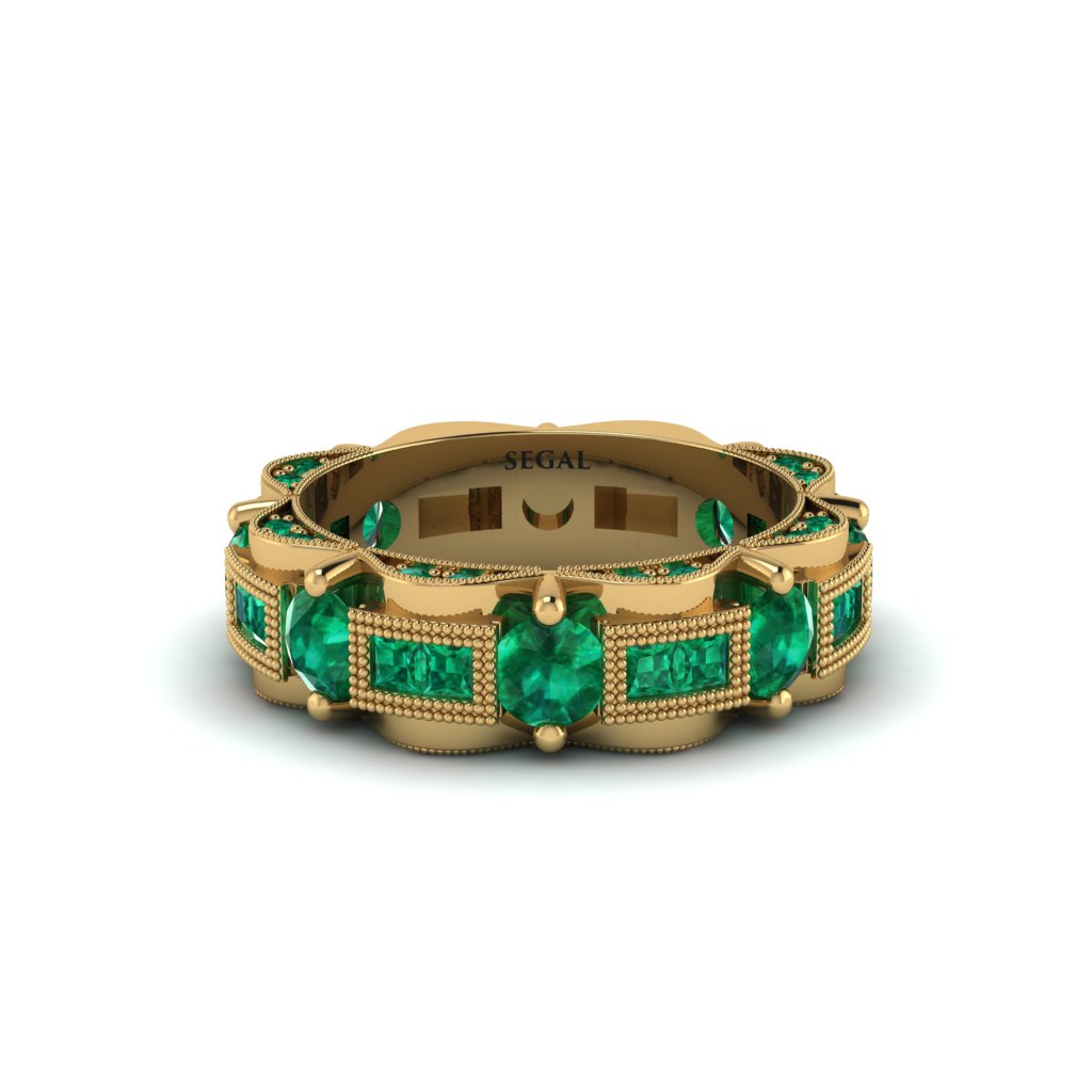 Emerald Eternal Elegance Wedding Ring - Rosemary No. 19