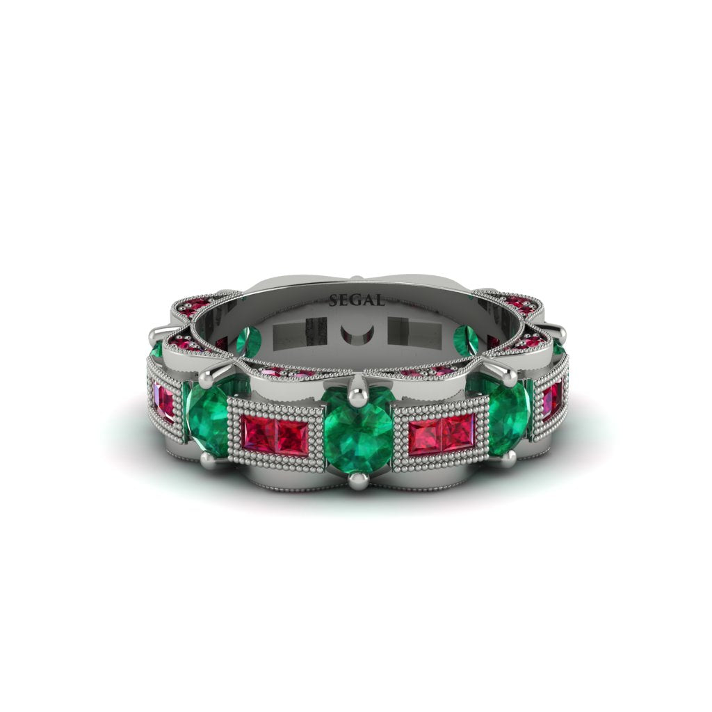 Emerald Eternal Elegance Wedding Ring - Rosemary No. 51