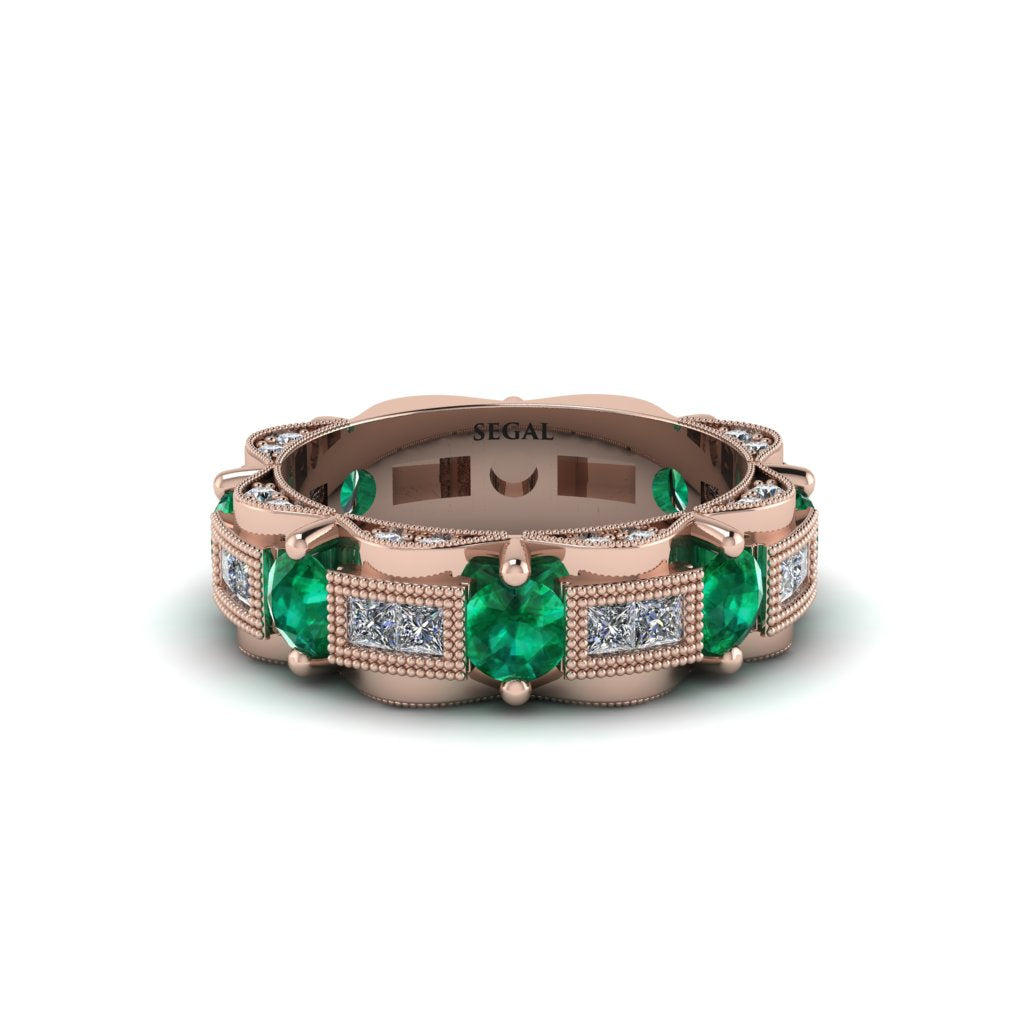 Emerald Eternal Elegance Wedding Ring - Rosemary No. 5