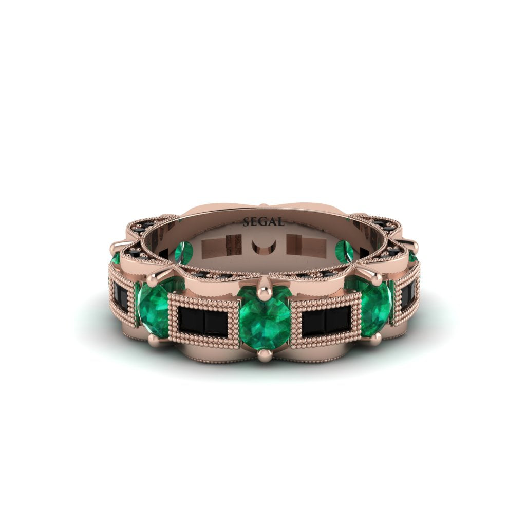Emerald Eternal Elegance Wedding Ring - Rosemary No. 35
